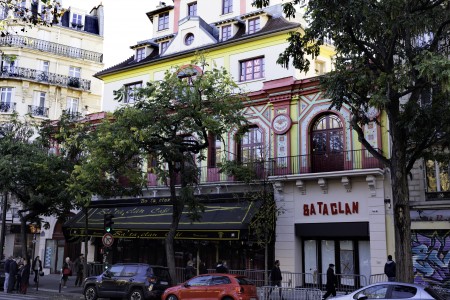 The New Facade Of The Bataclan In Paris